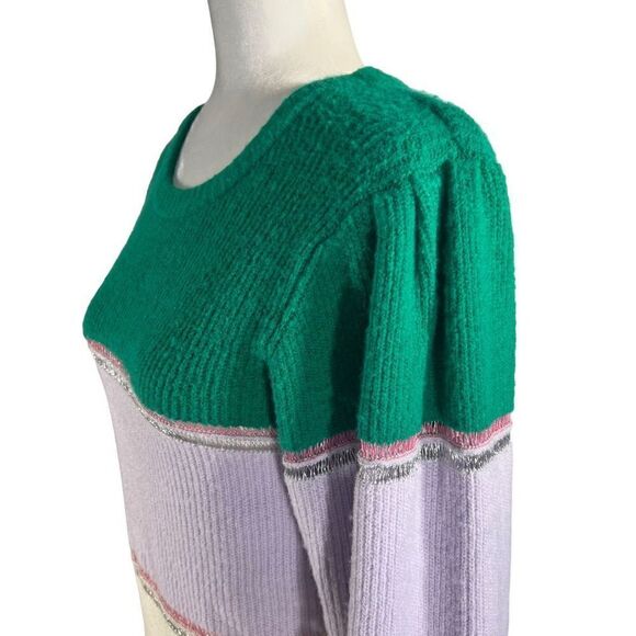 For Love & Lemons Women's Multicolor Knitted Arielle Pullover Sweater Medium NWT - Picture 14 of 16